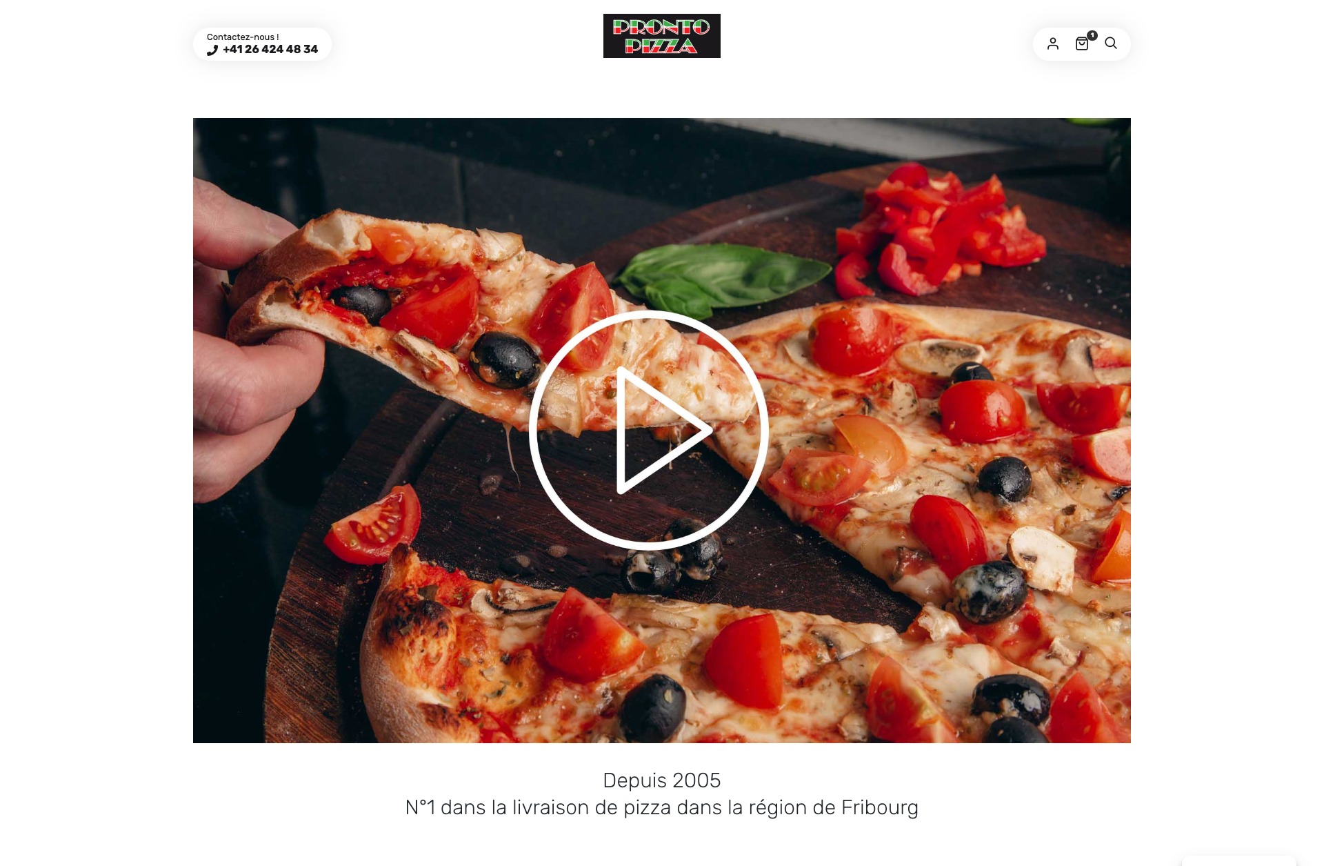 Pronto Pizza - web e-commerce
